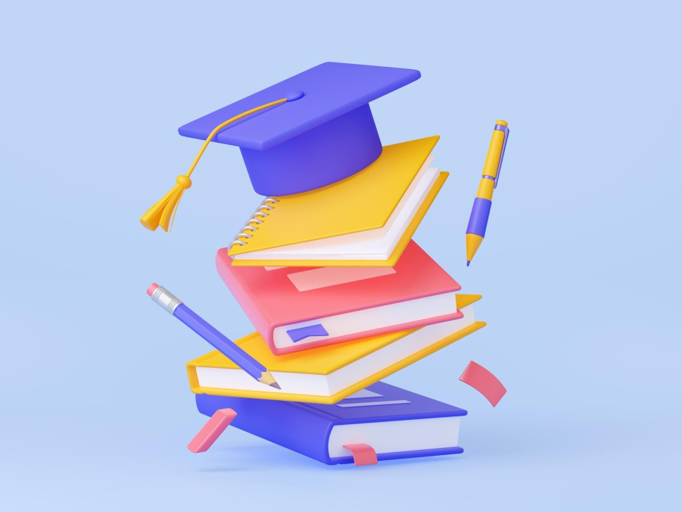 3d-student-graduation-cap-books-stack